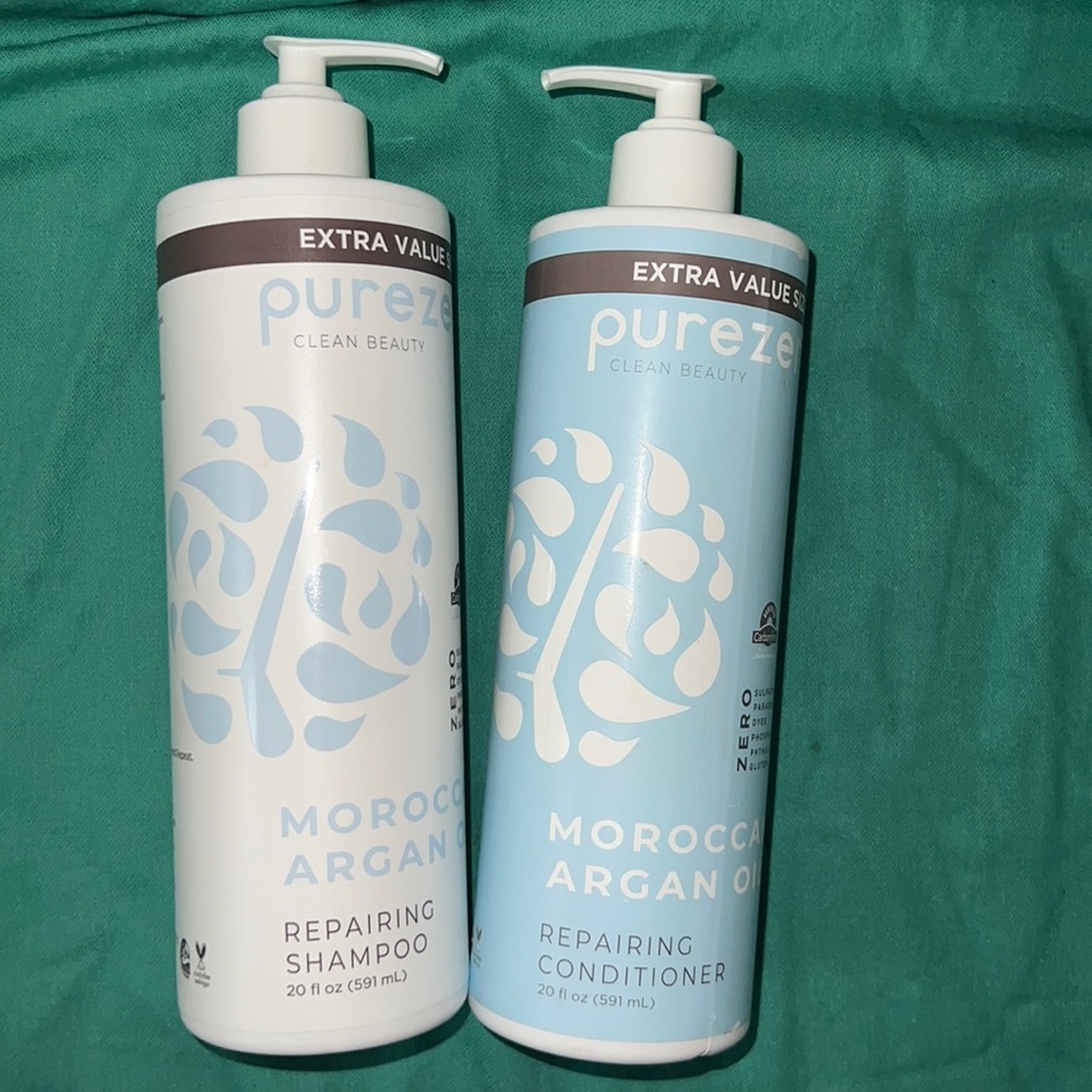 Purezero Moroccan Argan Oil Shampoo & Conditioner Set.